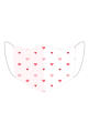 Maseczka Dziewczęca serduszka, różowo biała