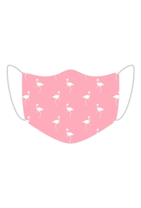 Maseczka Dziewczęca Różowa, Flamingi