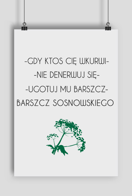 Plakat z barszczem