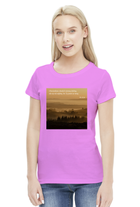 Koszulka Chociażbym chodził ciemną doliną, zła się nie ulęknę, bo Ty jesteś ze mną - różne kolory