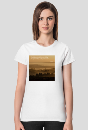 Koszulka Chociażbym chodził ciemną doliną, zła się nie ulęknę, bo Ty jesteś ze mną - różne kolory