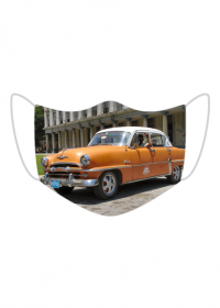 Kolorowa maseczka ochronna wielokrotnego uzytku Vintage Car 31