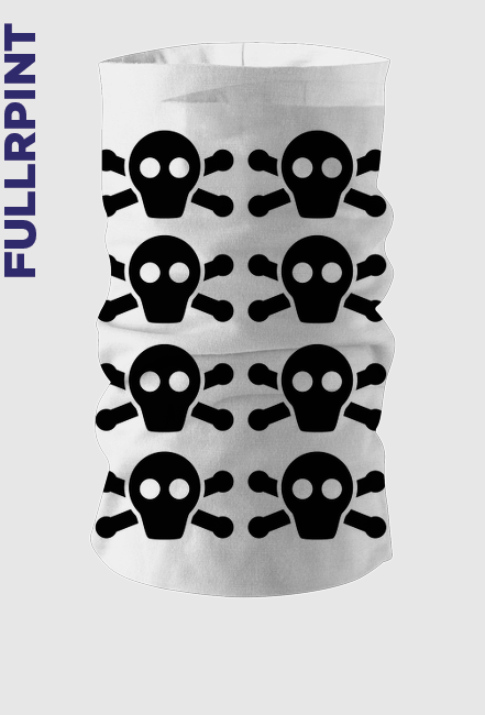 Komin - czaszki - biały