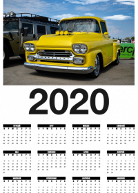 Kalendarz scienny 2020 Vintage Car