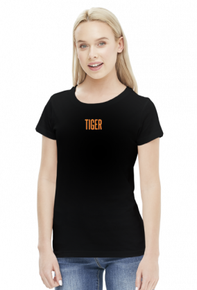 T-Shirt Black Tiger Damski