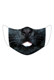 czarny kot maseczka