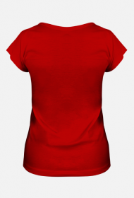 T-shirt z nadrukiem nr 4/tył czerwony