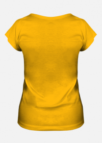 T-shirt z nadrukiem nr 6/tył żółty