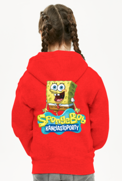 ROZPINANA BLUZA Z KAPTUREM DLA DZIEWCZYNKI '' SPONGEBOB KANCIASTOPORTY''! HIT
