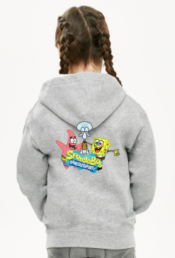 ROZPINANA BLUZA Z KAPTUREM DLA DZIEWCZYNKI! ''SPONGEBOB KANCIASTOPORTY'' HIT SUPER PREZENT NA KAŻDĄ OKAZJĘ!