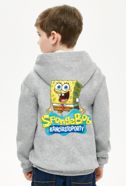 ROZPINANA BLUZA Z KAPTUREM DLA CHŁOPCA '' SPONGEBOB KANCIASTOPORTY'' HIT SUPER PREZENT!