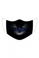 Kolorowa maseczka ochronna wielokrotnego uzytku Czarna Noc Czarny Kot