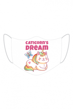 Maseczka kolorowa "Caticorn"