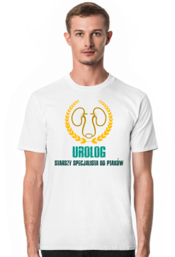 Lekarz. Doktor. Prezent dla Lekarza. Prezent dla Doktora. Koszulka dla Lekarza i Doktora UROLOG. Prezent dla Urologa