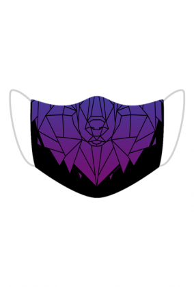 Pyszczek wilka (gradient) - maseczka ochronna
