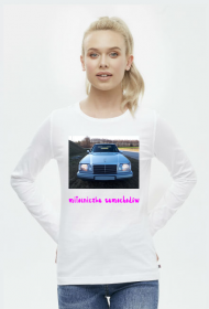 Bluzka z samochodem damska koszulka Mercedes