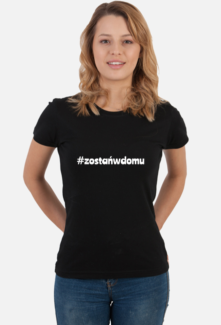 Koszulka kolorowa damska #zostańwdomu