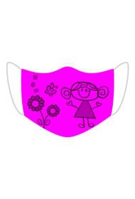 Maseczka Dziecięca - Różowa Dziecko Dziewczynka