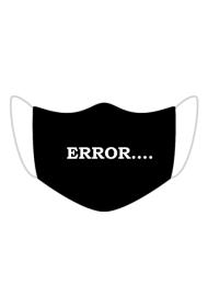 Maseczka Czarna Napis Error