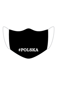 Maseczka Czarna Black Napis Polska