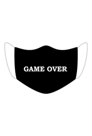 Maseczka Czarna Black Napis Game Over