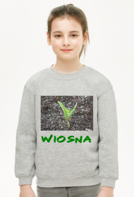 Szara bluza tulipan kwiat wiosna