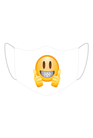 Maseczka Biała Emoji