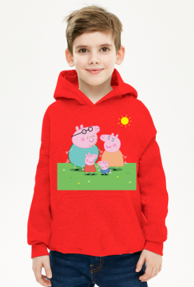 Dziecięca lekka bluza z kapturem Świnka Peppa