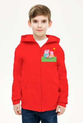 Dziecięca bluza z kapturem na zamek Świnka Peppa