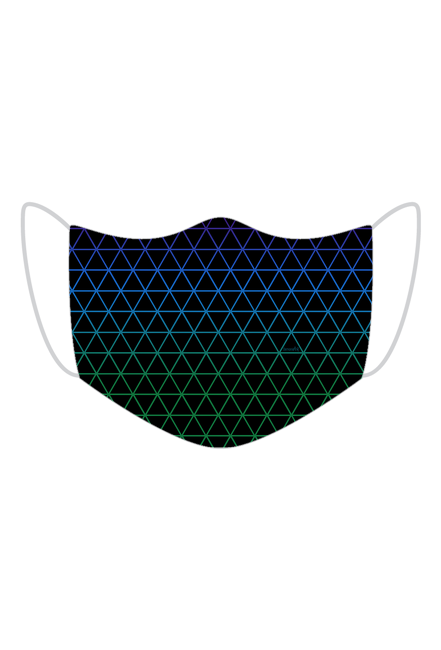 Trójkąty (gradient) - maseczka ochronna we wzorki