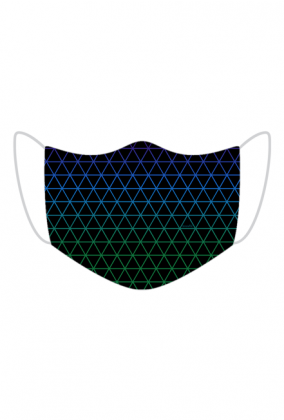 Trójkąty (gradient) - maseczka ochronna we wzorki