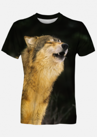 Koszulka męska FullPrint - Wyjący Wilk