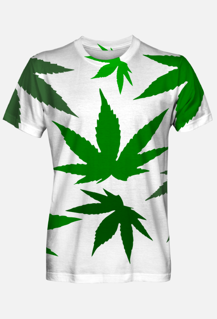 Koszulka męska fullprint - marijuana