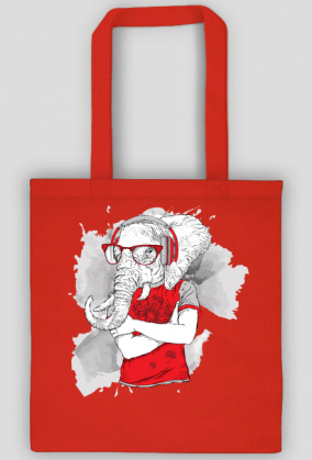 Eko Torba - Słoń Hipster Czerwony