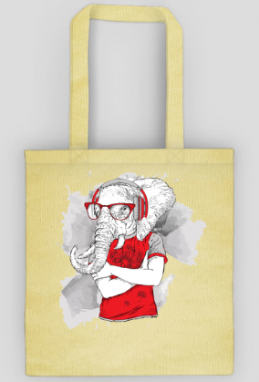 Eko Torba - Słoń Hipster Czerwony