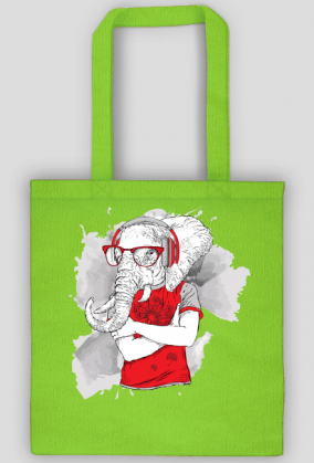 Eko Torba - Słoń Hipster Czerwony