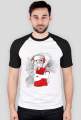 Koszulka męska Baseball - Słoń Hipster Czerwony