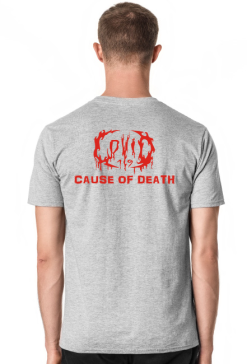 Koszulka COVID-19 - 'Cause of Death' dwustronna Red&Black