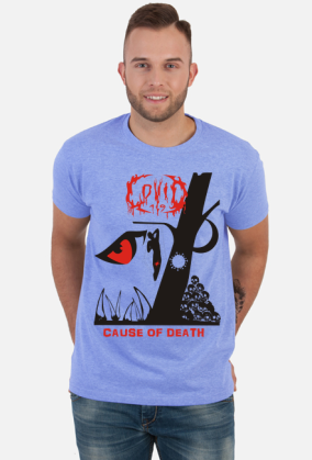 Koszulka COVID-19 - 'Cause of Death' dwustronna Red&Black