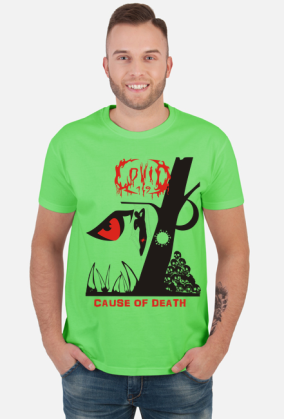 Koszulka COVID-19 - 'Cause of Death' dwustronna Red&Black
