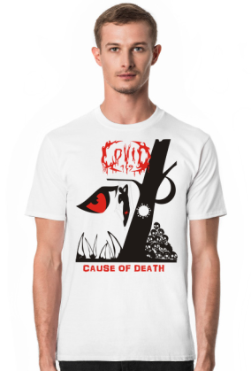 Koszulka COVID-19 - 'Cause of Death' dwustronna Red&Black