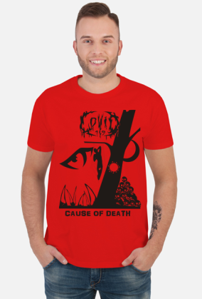 Koszulka COVID-19 - 'Cause of Death' dwustronna Black