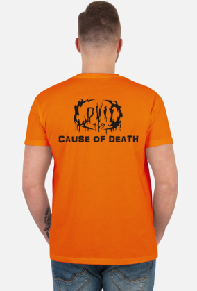 Koszulka COVID-19 - 'Cause of Death' dwustronna Black