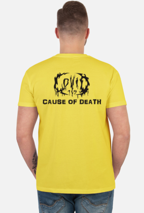 Koszulka COVID-19 - 'Cause of Death' dwustronna Black