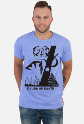 Koszulka COVID-19 - 'Cause of Death' dwustronna Black
