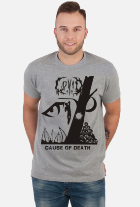 Koszulka COVID-19 - 'Cause of Death' dwustronna Black