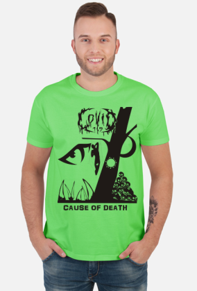 Koszulka COVID-19 - 'Cause of Death' dwustronna Black