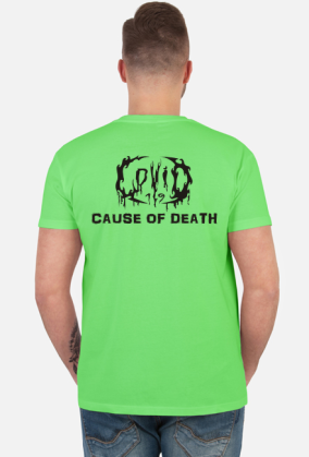 Koszulka COVID-19 - 'Cause of Death' dwustronna Black