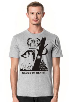 Koszulka COVID-19 - 'Cause of Death' dwustronna Black