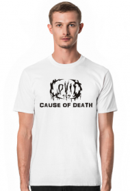 Koszulka COVID-19 - 'Cause of Death' logo Black
